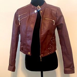 Burgundy Leather Jacket